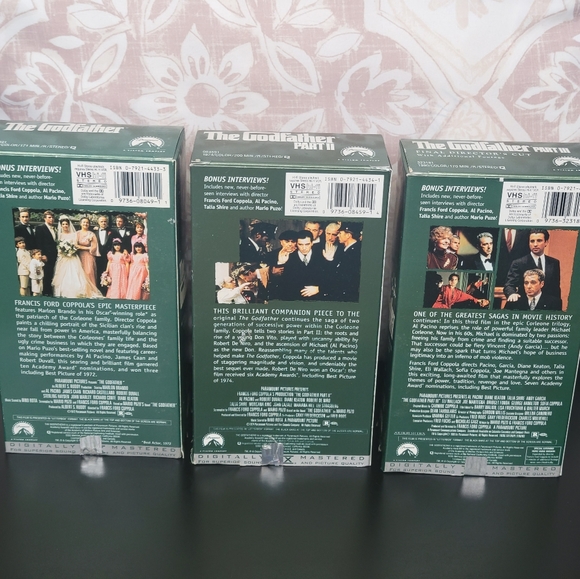 The Godfather Trilogy Set VHS in Wide-screen - Picture 5 of 7